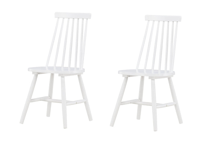 Venture Home Lönneberga Dining Chair 2-pack - White / White Solid Rubber Wood