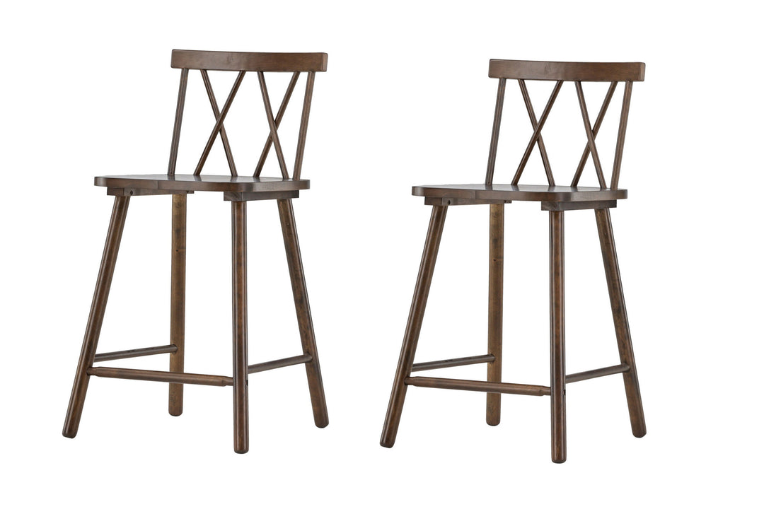 Vind Mollöström Bar Chair 2-pack - Mocca / Walnut Wood