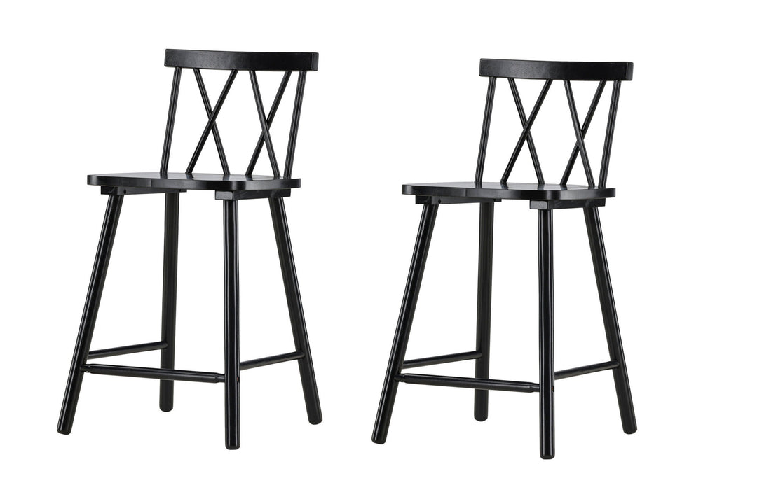 Vind Mollöström Bar Chair 2-pack - Black / Black Wood