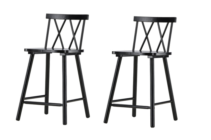 Vind Mollöström Bar Chair 2-pack - Black / Black Wood