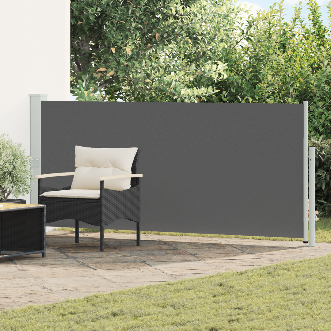 Udtrækkeligt side-markise 117 x 500 cm Polyester Rektangulær