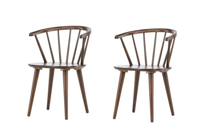 Venture Home Bobby Dining Chair 2-pack - Mocca / Solid Rubber Wood
