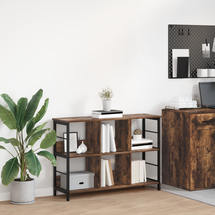 Bogreol Røget eg 102 x 32 x 72,5 cm Konstrueret træ