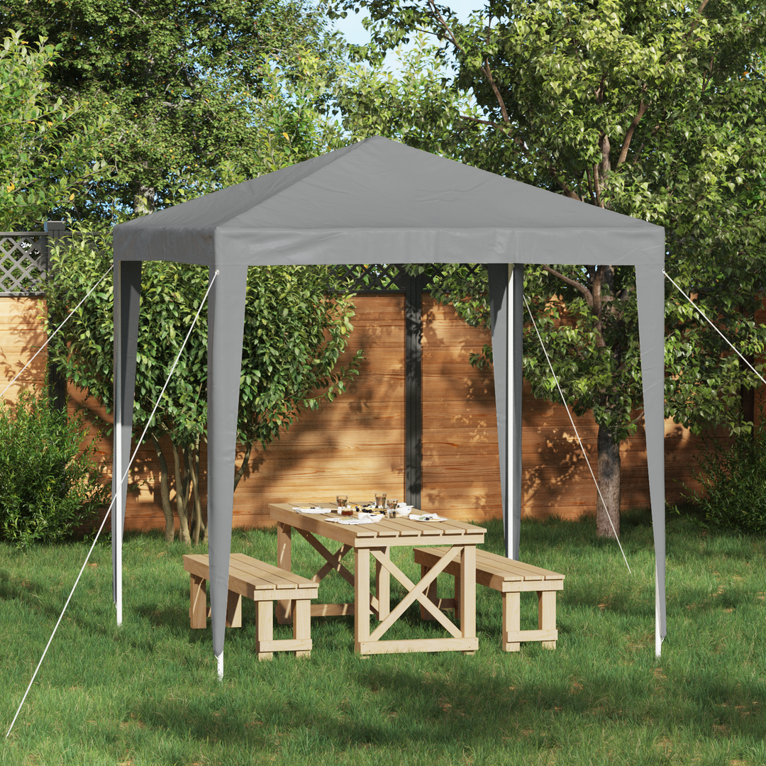 Party Tent 200 x 200 x 240 cm Lysegrå PE og stål