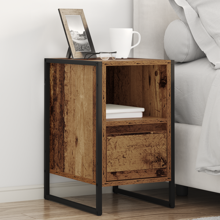 Sengebord 2 pcs Gammelt træ 39,5 x 30 x 50 cm Konstrueret træ