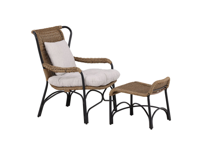 Venture Home Loreto Loungechair Black - Nature Rattan