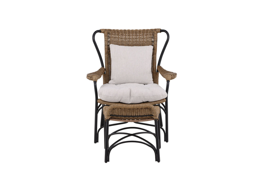 Venture Home Loreto Loungechair Black - Nature Rattan