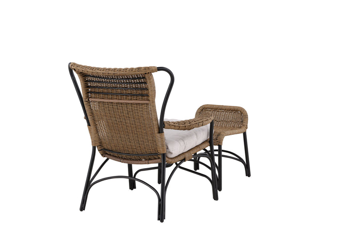 Venture Home Loreto Loungechair Black - Nature Rattan