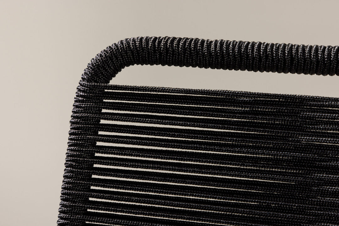 Venture Home Lindos Stacking Chair 2-pack - Black Alu / Black Rope