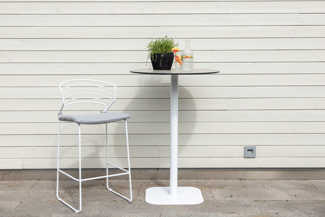 Venture Home Milano Bartable Steel - White / Round ø70