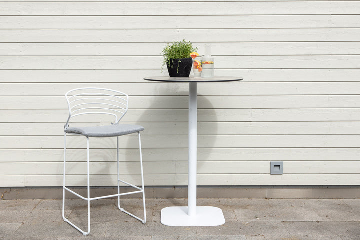 Venture Home Milano Bartable Steel - White / Round ø70