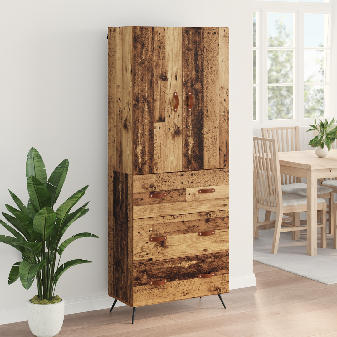 Highboard Gammelt træ 69,5 x 34 x 180 cm Konstrueret træ