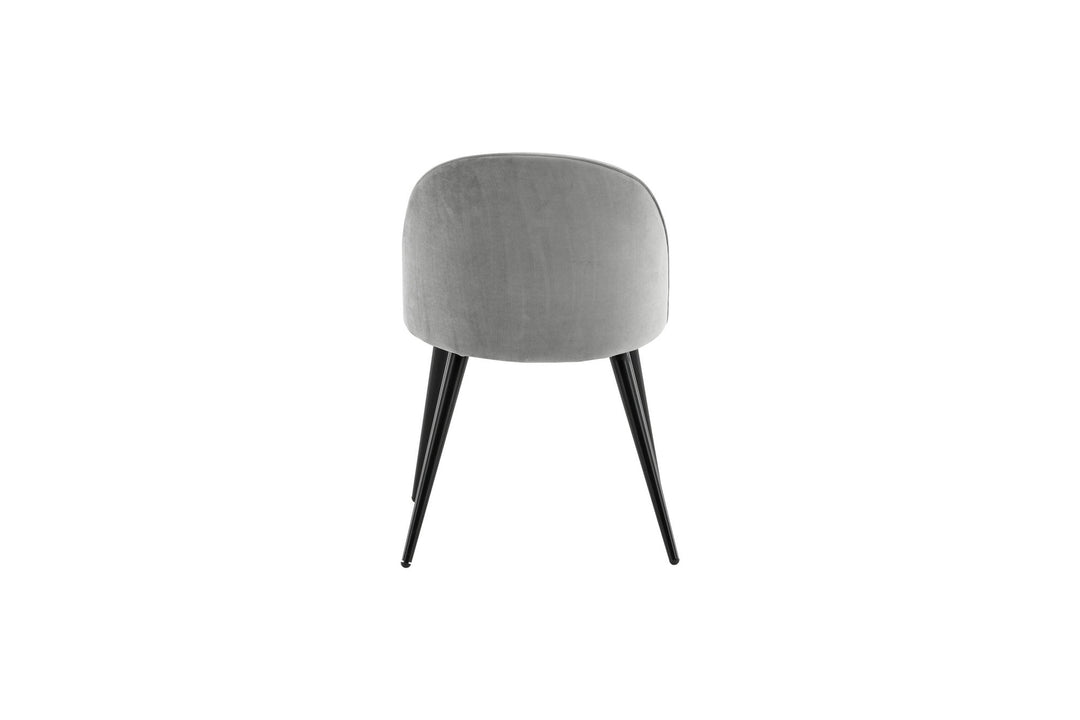 Venture Home Velvet Matstol 2-pack - Svart / Ljusgrå Sammet