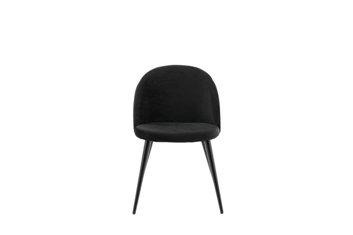 Venture Home Velvet Matstol 2-pack - Svart / Svart Sammet