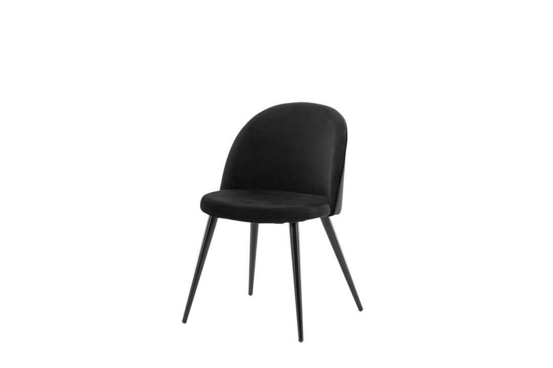 Venture Home Velvet Matstol 2-pack - Svart / Svart Sammet