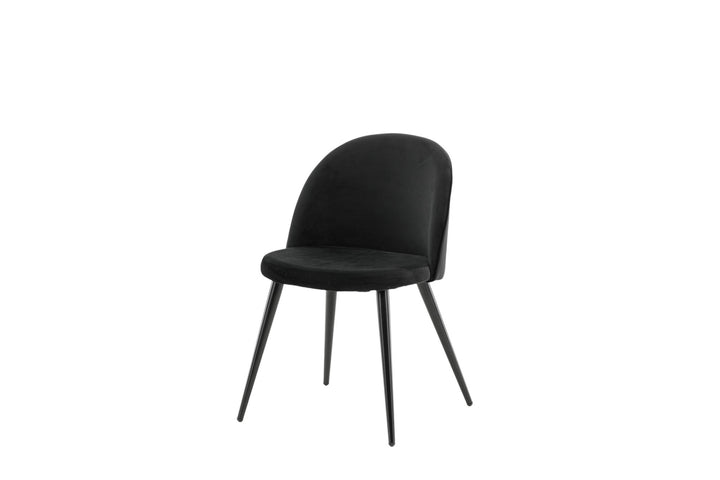 Venture Home Velvet Matstol 2-pack - Svart / Svart Sammet