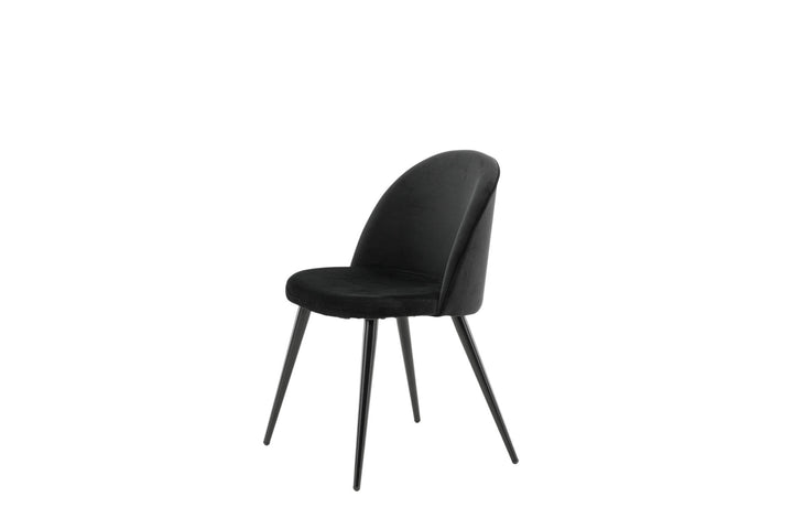 Venture Home Velvet Matstol 2-pack - Svart / Svart Sammet