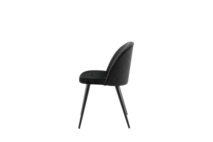 Venture Home Velvet Matstol 2-pack - Svart / Svart Sammet