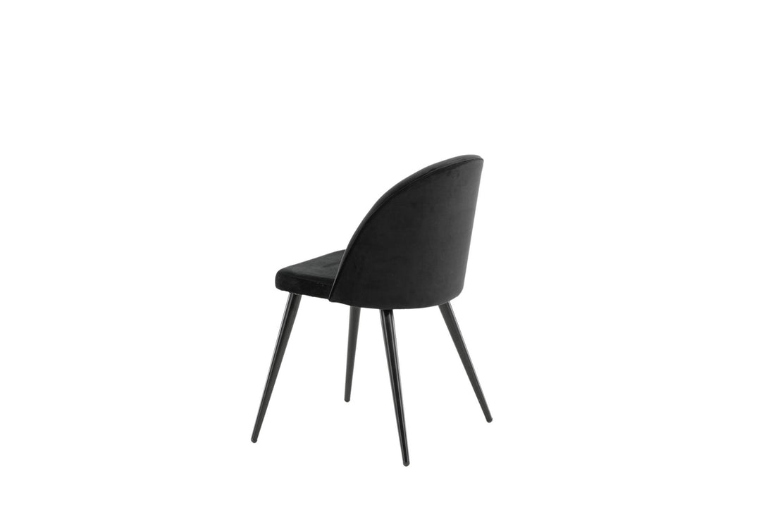 Venture Home Velvet Matstol 2-pack - Svart / Svart Sammet
