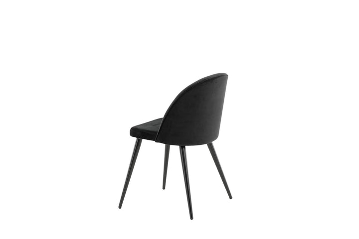 Venture Home Velvet Matstol 2-pack - Svart / Svart Sammet