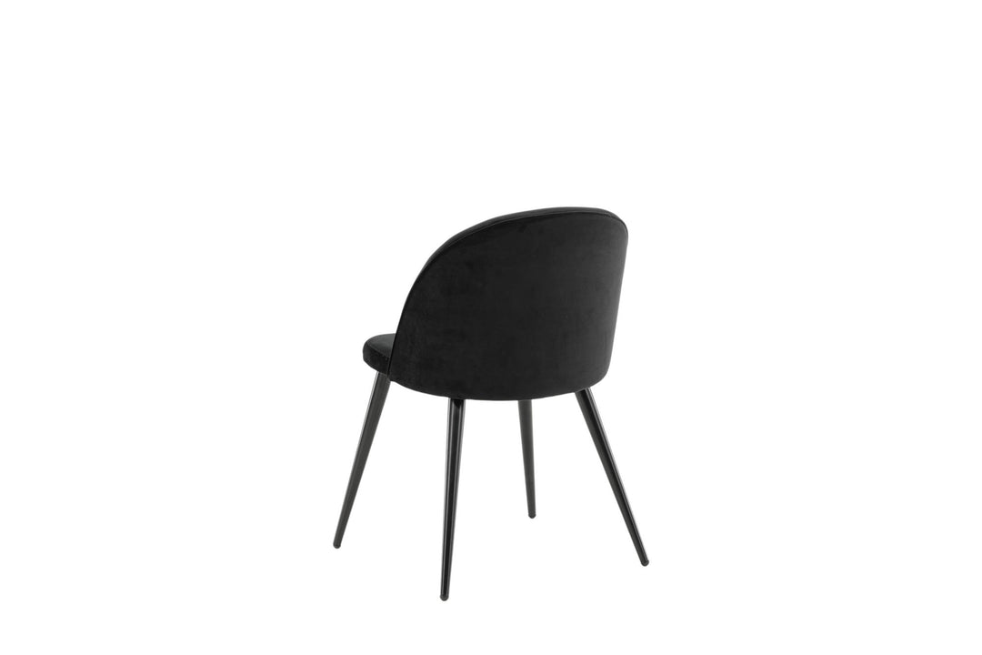 Venture Home Velvet Matstol 2-pack - Svart / Svart Sammet