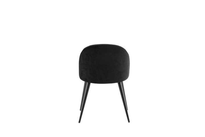 Venture Home Velvet Matstol 2-pack - Svart / Svart Sammet