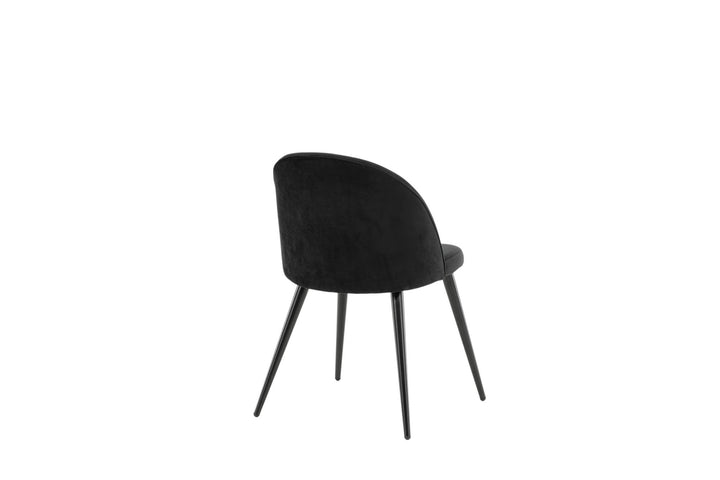Venture Home Velvet Matstol 2-pack - Svart / Svart Sammet