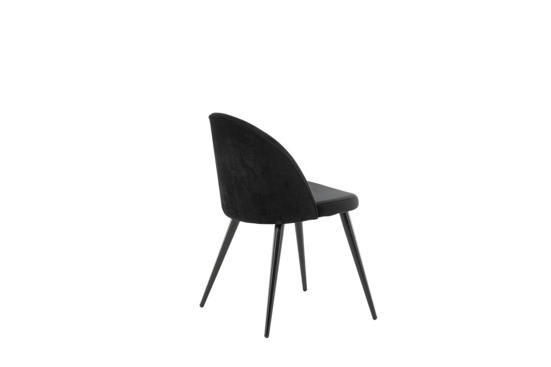 Venture Home Velvet Matstol 2-pack - Svart / Svart Sammet