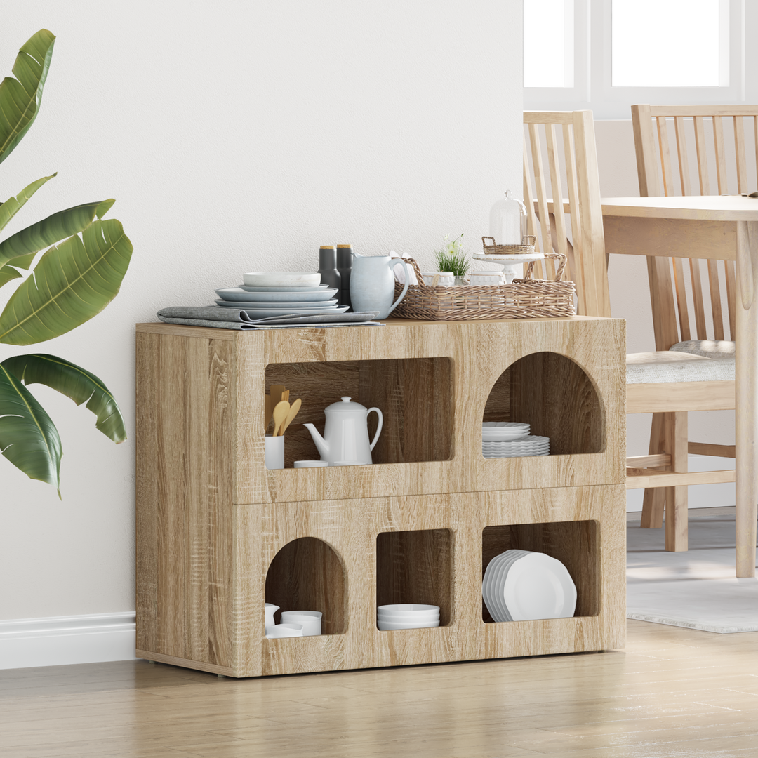 Sideboard ELST Sonoma eg 80,5 x 35 x 59 cm Konstrueret træ