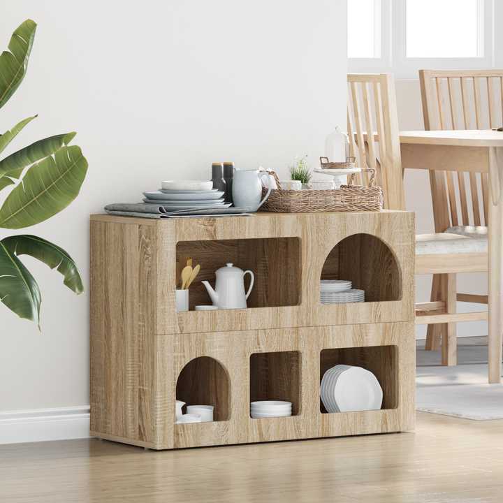 Sideboard ELST Sonoma eg 80,5 x 35 x 59 cm Konstrueret træ
