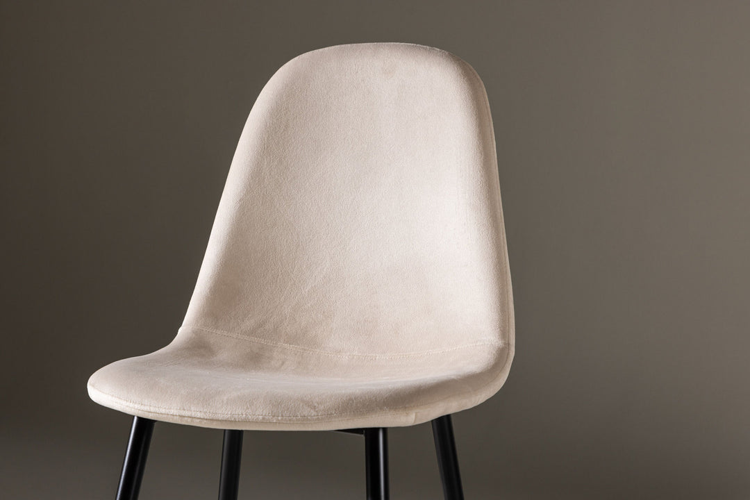 Venture Home Polar Dining Chair 2-pack - Black Legs / Beige Velvet