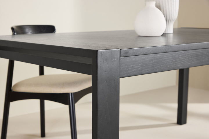 Vind Slider Spisebord 250x95x75 cm - Sort / Massiv Egetræsfiner