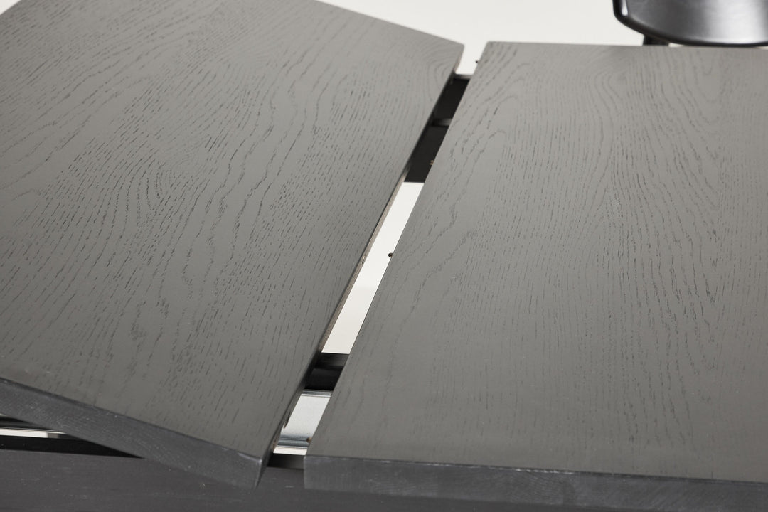 Vind Slider Spisebord 250x95x75 cm - Sort / Massiv Egetræsfiner