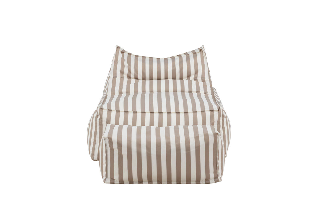 Venture Home Redang Relaxbag with Ottoman   -  White/ Beige Striped