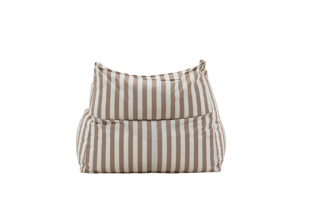 Venture Home Redang Relaxbag with Ottoman   -  White/ Beige Striped