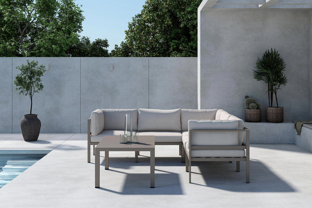 Venture Home Copacabana Corner Sofa Module 3 + 2   with table - Brown / Beige