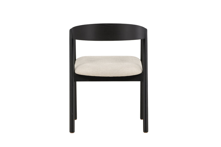 Vind Långön Dining Chair 2-pack - Black / Beige Fabric