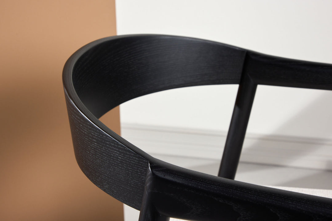 Vind Långön Dining Chair 2-pack - Black / Beige Fabric