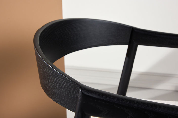 Vind Långön Dining Chair 2-pack - Black / Beige Fabric