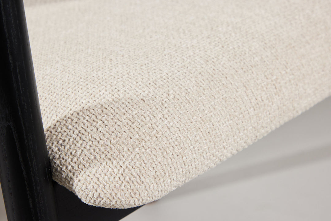 Vind Långön Dining Chair 2-pack - Black / Beige Fabric