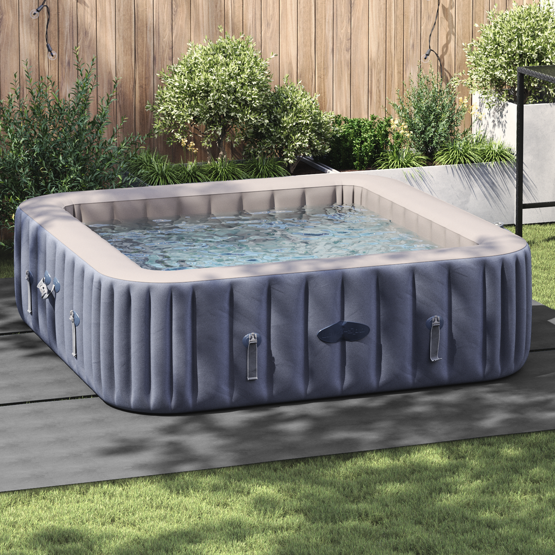 Pool Bundark Lysegrå 396 x 396 x 0,1 cm Non-woven stof