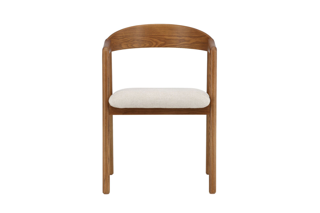 Vind Långön Dining Chair 2-pack - Brown Ash / Beige Fabric