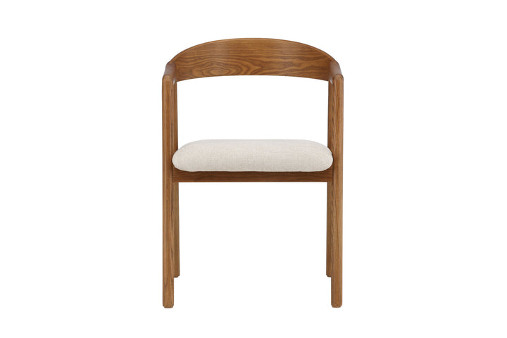 Vind Långön Dining Chair 2-pack - Brown Ash / Beige Fabric