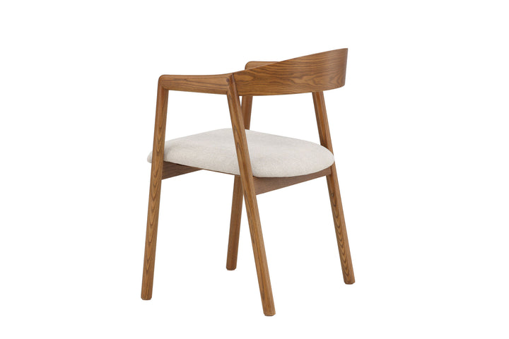Vind Långön Dining Chair 2-pack - Brown Ash / Beige Fabric