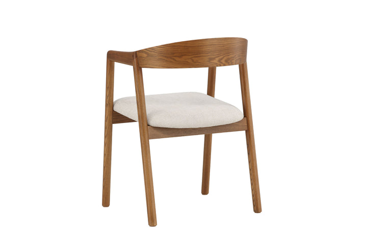 Vind Långön Dining Chair 2-pack - Brown Ash / Beige Fabric