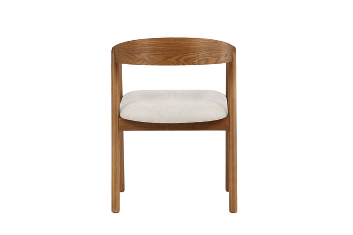 Vind Långön Dining Chair 2-pack - Brown Ash / Beige Fabric