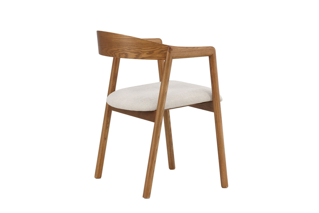 Vind Långön Dining Chair 2-pack - Brown Ash / Beige Fabric