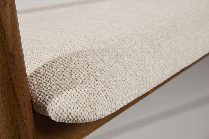 Vind Långön Dining Chair 2-pack - Brown Ash / Beige Fabric