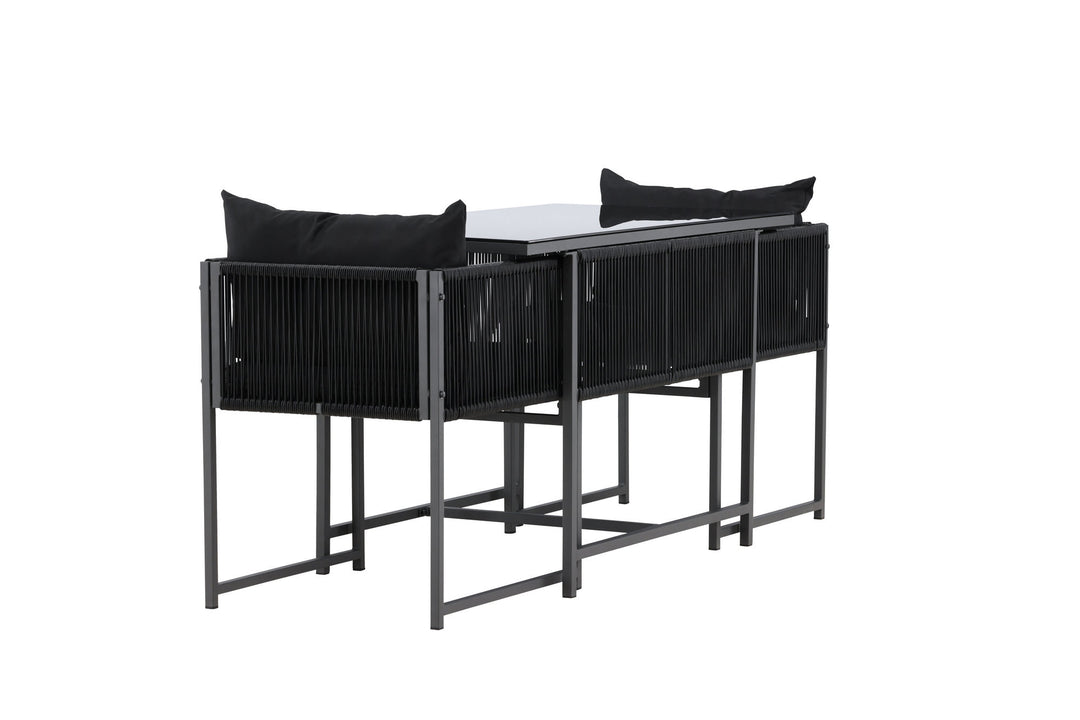 Venture Home Noto Balcony Set - Black / Black