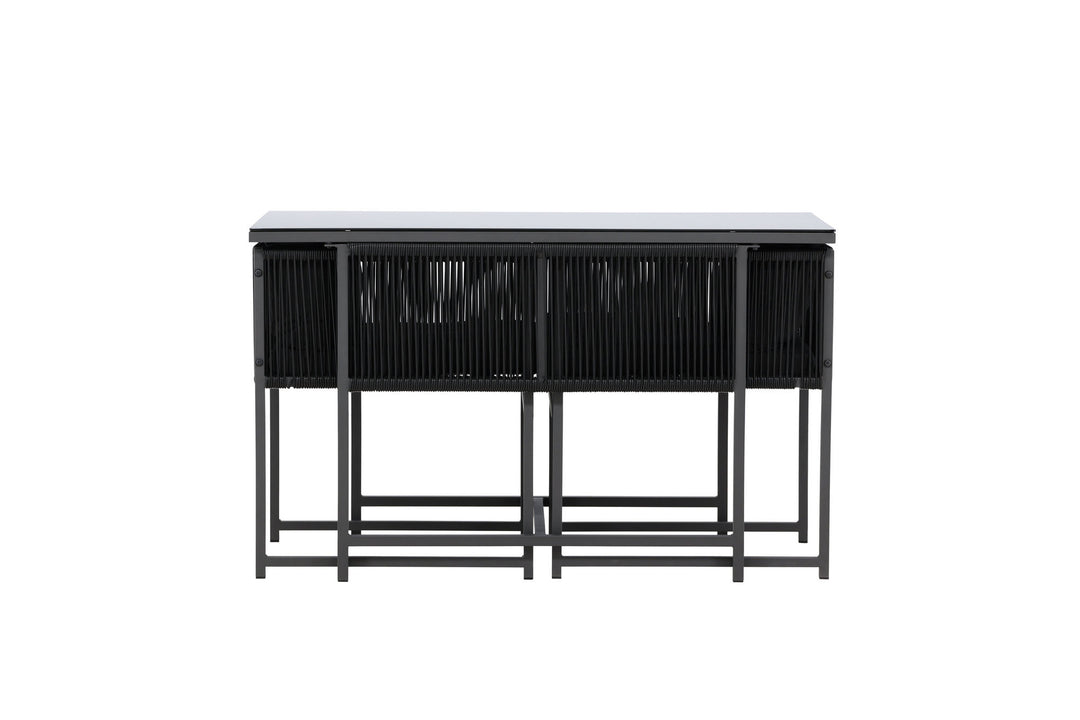 Venture Home Noto Balcony Set - Black / Black